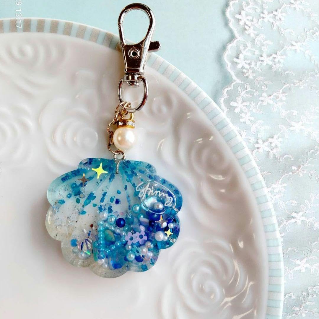 Amazon.co.jp: シェルシェイカー ハンドメイド レジン 海 貝殻 夏